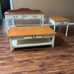 Ethan Allen Coffee Table, Sofa Table and End Table