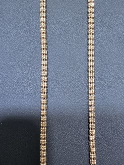 10kt RG Ice Link Chain. (C-3) 24", 19.4g, 4mm, Solid. ASK FOR RYAN. #(contact info removed)58