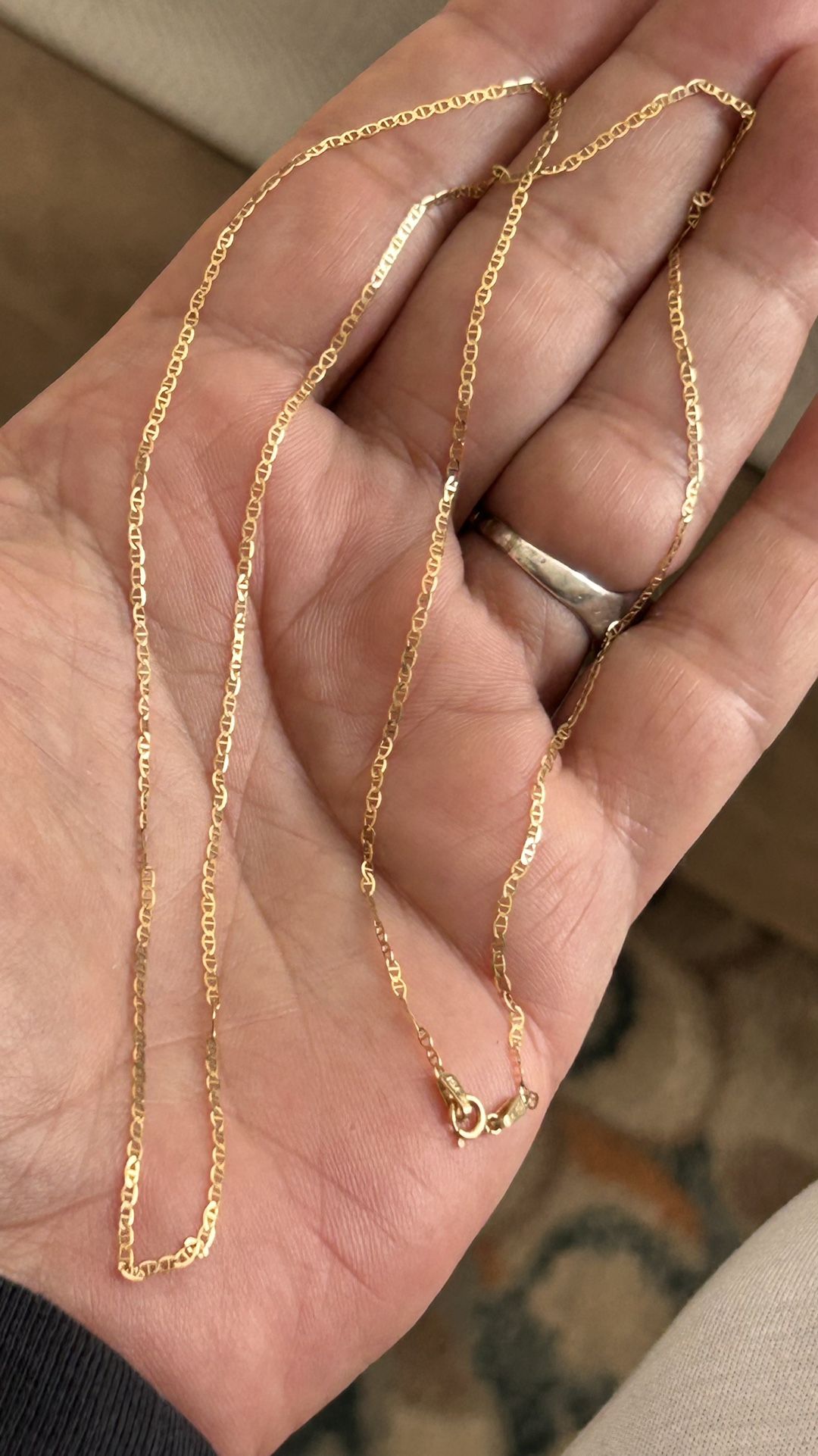 New 10k Solid Gold Chain, 1.3 Gr, 22inches