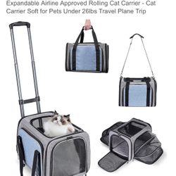 Brand New Pet Carrier On Wheels 