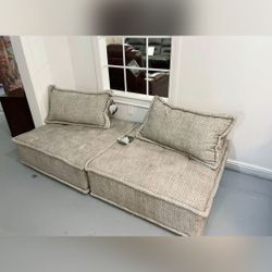 BALES TAUPE 2-PIECE MODULAR SEATING