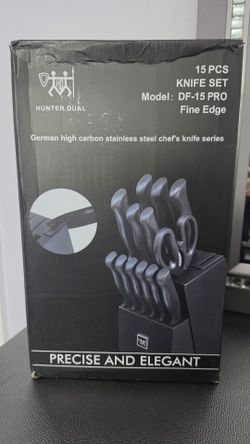15 Pieces Kitchen Knife Set w/Block