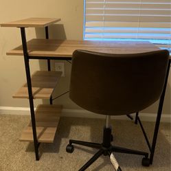 Wood Study Desk With   Chair