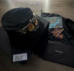 DOLCE&GABBANA bucket hat tiger print sz58