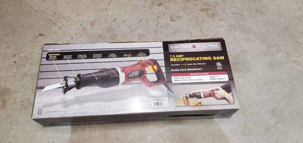 Reciprocating Saw  Chicago Electric 7.5 Amp
