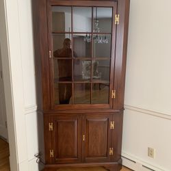 Henkel Harris Mohogany Corner Cabinet