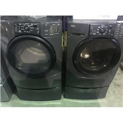 Washer/dryer set KENMORE ELITE HE3 CHARCOAL GREY FRONT LOAD WASHER & DRYER SET WITH LAUNDRY PEDESTALS