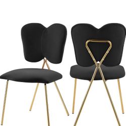 Black Velvet Dinning Chair (set of 6)