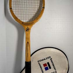 Slazenger Professional Wood Vintage Tennis Racquet Medium 4 5/8 Made in England