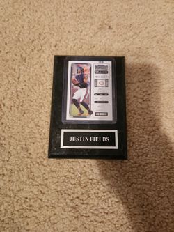 Justin Fields Football Card In Case.