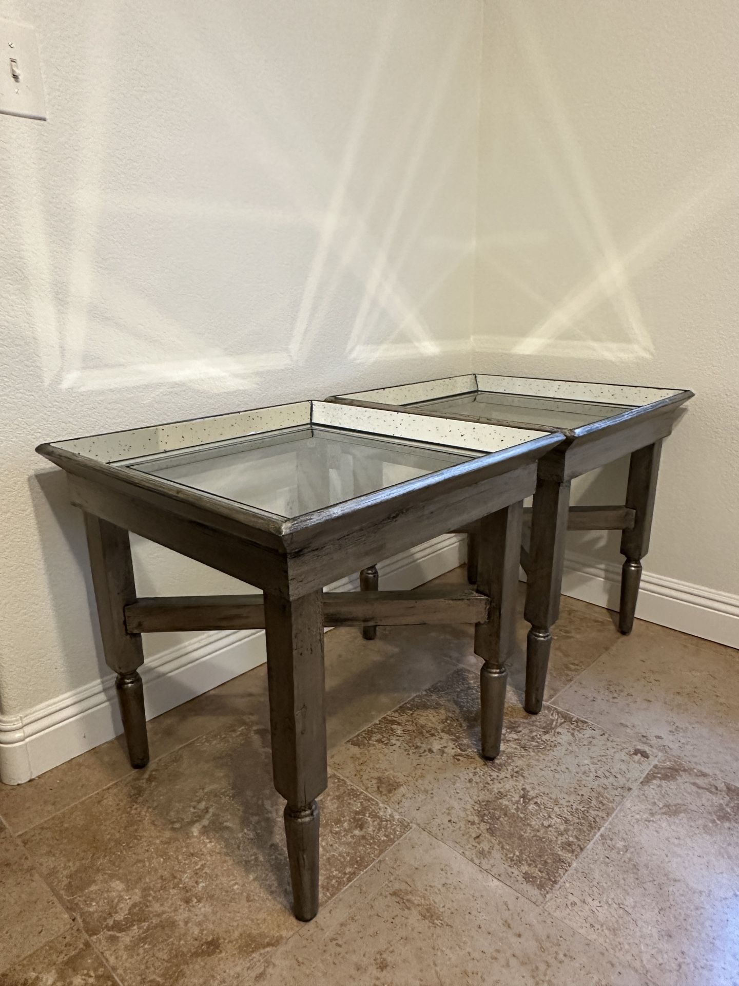 Mercury Glass Side Tables (2)