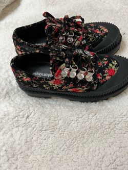 Jeffrey Campbell Floral Platform Sneakers