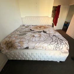 King Size Bed Frame And Wooden Box 