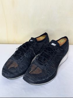 Nike Flyknit Racer Knit By Night Shoes Mens Size US 10 Black Running Sneakers