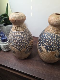 Clay pottery vase