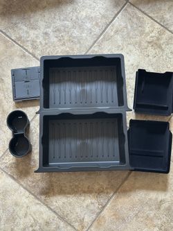 Center Console Organizer Tray 5PCS for Tesla Model Y Accessories 2024-2020(Not Fit 2024 2025 Model Y Juniper) Armrest Storage Tray, Hidden Storage Box