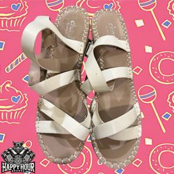 Charles by Charles David Women's Size 11M White Wedge Strappy Sandals