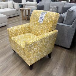 COSTCO YELLOW ACCENT CHAIR