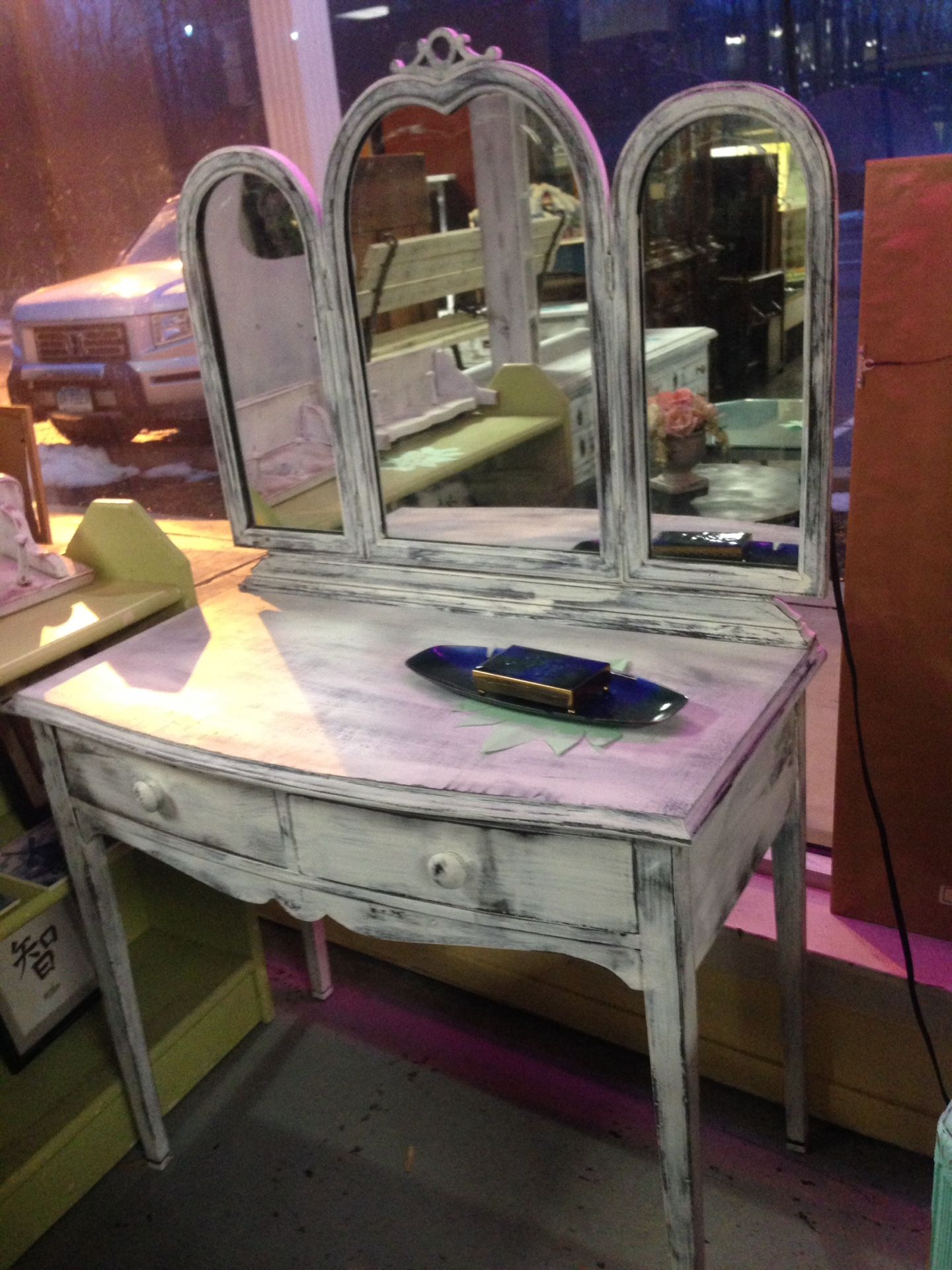 Shabby Chic vintage vanity for $150.00