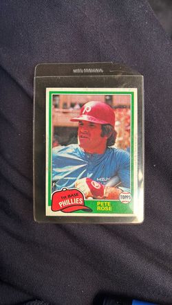 1981 Topps Pete Rose Philadelphia Phillies Baseball Card