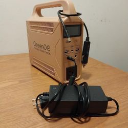 GreenOE 300 Watt Portable Power Station – Rechargeable Battery Backup - $35
