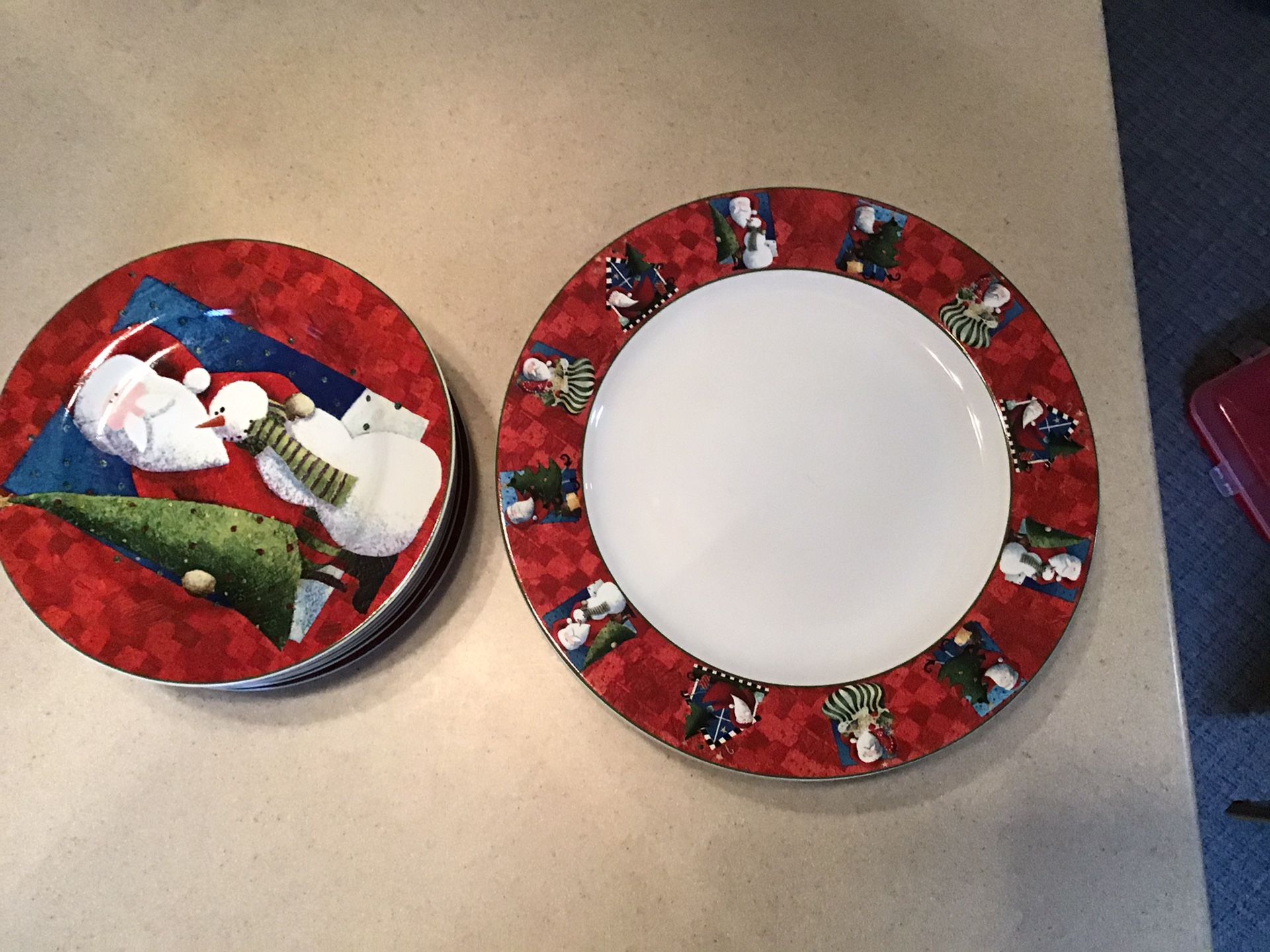 Christmas plates