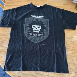 Call Of Duty Black Ops Gamers Skeleton Skull Face Shirt Size L Good Condition No Stain or Rips