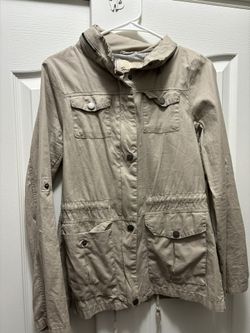 Tan/Cream Zipper Jacket 