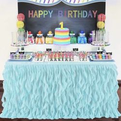 Mint Green Tulle Tutu Party Table Skirt