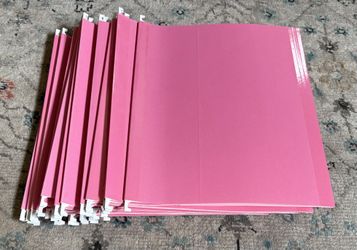 Lot of 35 Bright Pink Pendaflex Hanging File Folders Standard Letter Size 9.25" x 11.75"