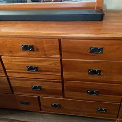 Big Dresser With mirror And side table