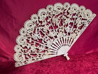 Vintage Burwood Fan 4402 Wall Hanging Hollywood Regency 43"x26"