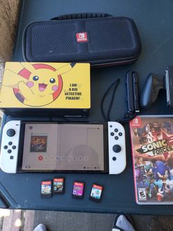White Edition 128GB Nintendo Switch OLED 2024 $230! Come with dock, case. Charger. $330! With 5 Great Games. Cash & trade welcome