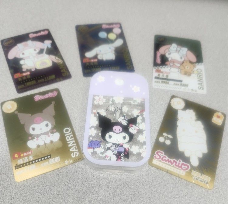 Sanrio KUROMI Hello Kitty Spray Perfume Sanitzer Refill Bottle With 5 Sanrio Cards