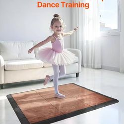  Dance Floor Tiles, 12.4 x 12.4 in Interlocking Dance Flooring Portable Dance Practice Floor with Cushioned Base. 71*