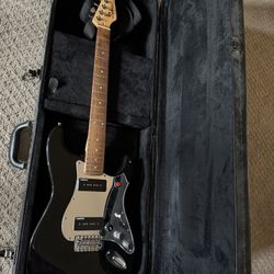 Music Fender - Black Squire Bullet - Kill Switch - Case & Strap