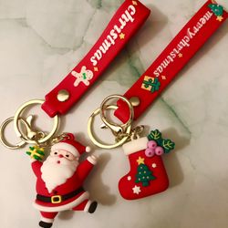 Christmas 3D Santa & Stocking Keychain