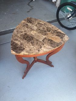 Marble Top Accent Side Table