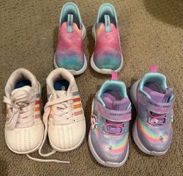 Lot 3 Toddler Girls Sz 5/6 Shoes Sketchers, K-Swiss