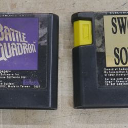 lot 2 Sega Genesis Sword of Sodan & Battle Squadron 1990 used tested. very good condition.