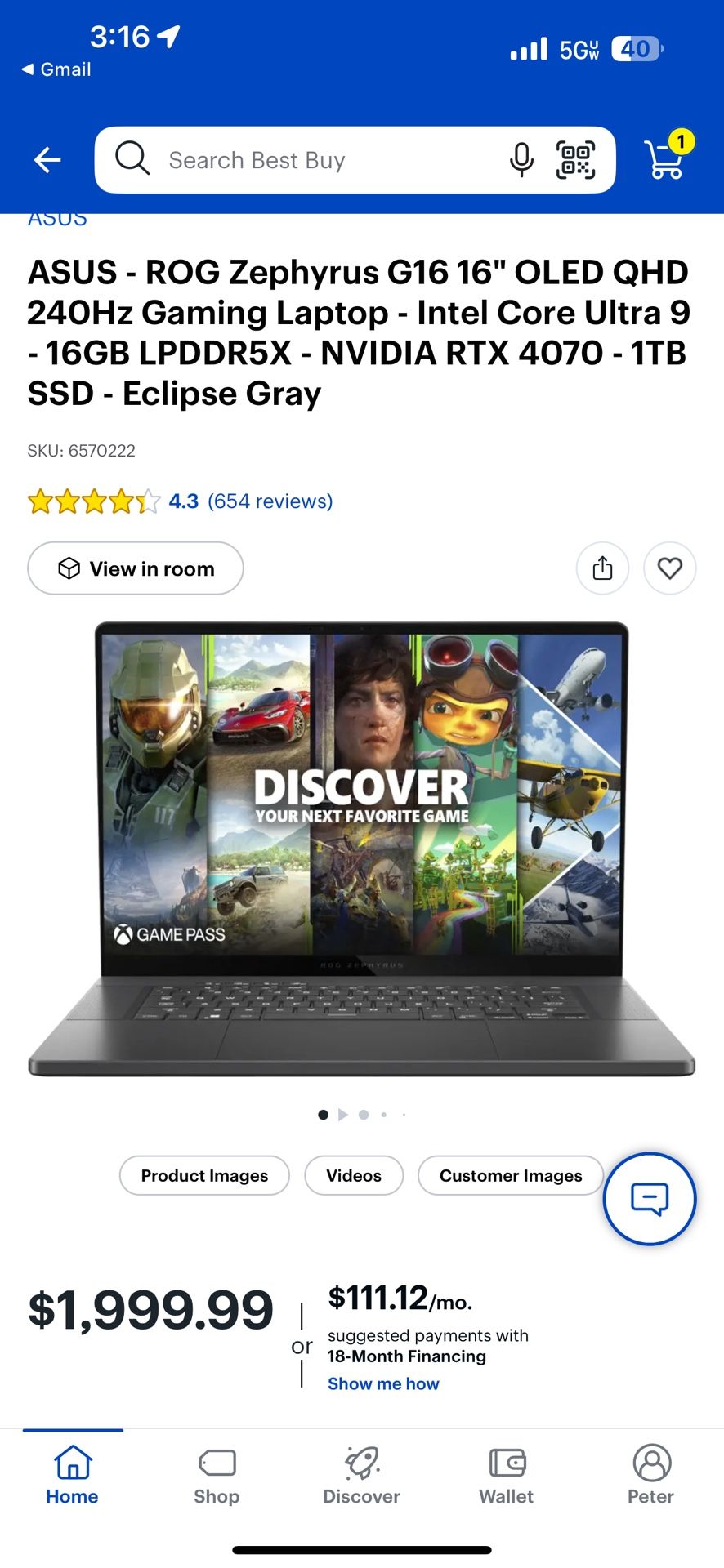 ASUS- Rog Zephyrus G16 OLED