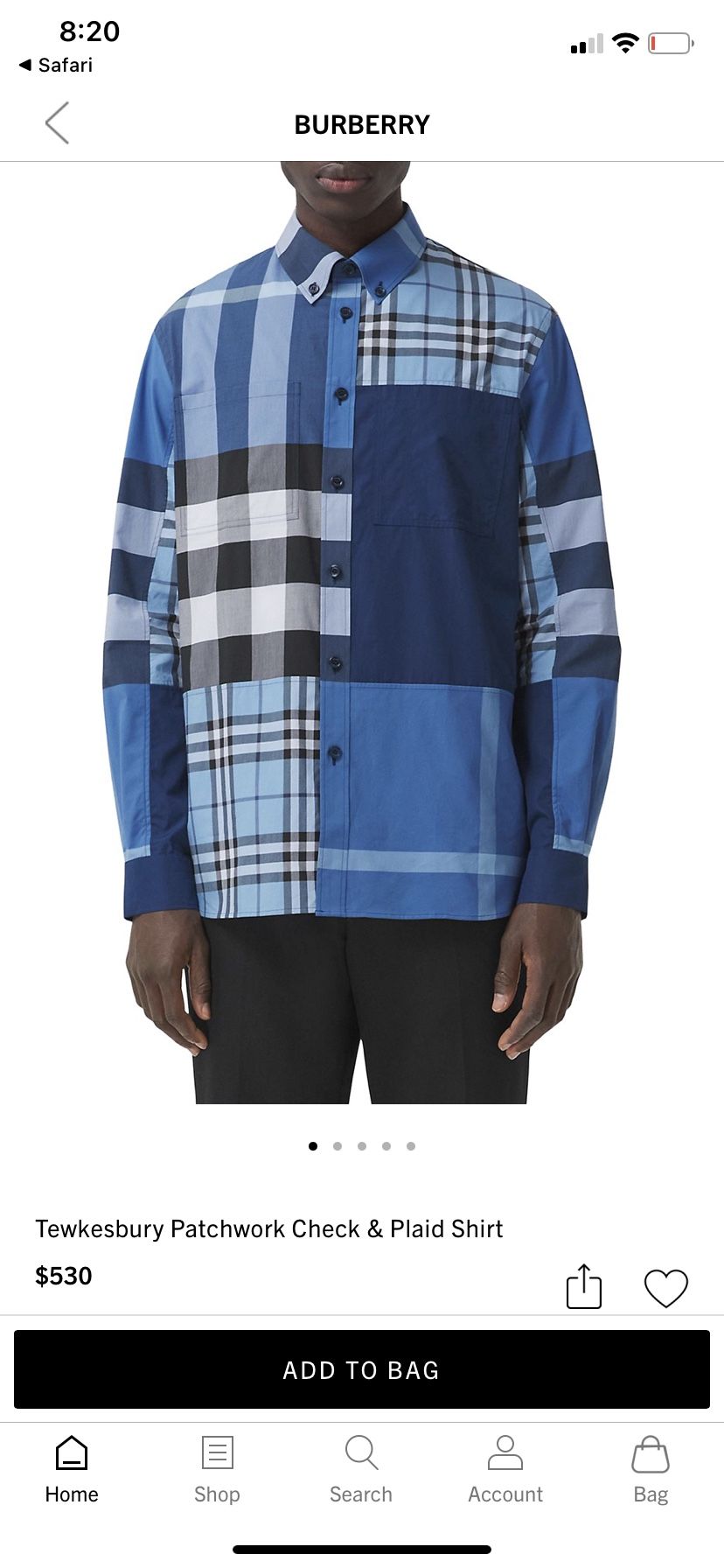 Burberry Patchwork Check & Plaid Shirt
