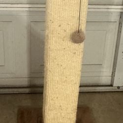 Cat Scratching Post 3’ Tall with Attached Toy