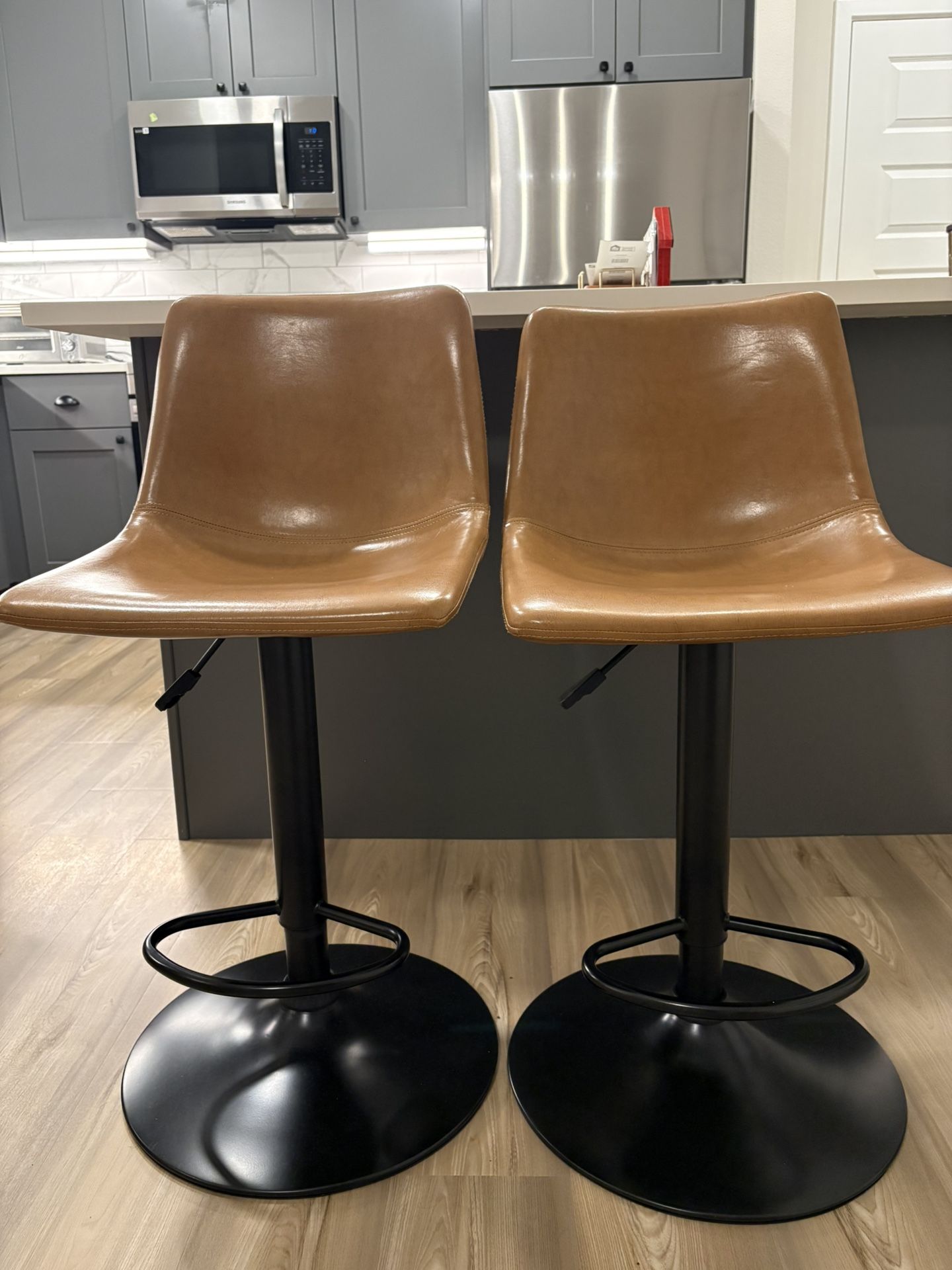 Whiskey Brown Barstools