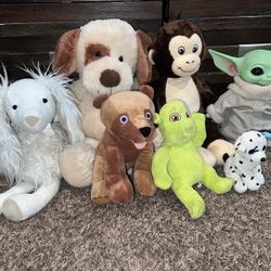 Kids Plushies, (monkey is a build a bear) $20- for all