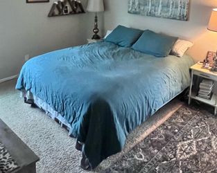 Queen size bed with frame