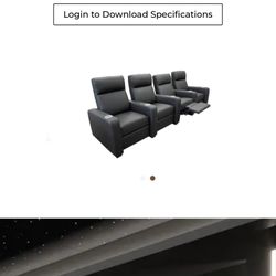 CinemaTech Motorized Leather Chairs 