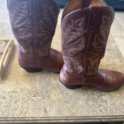 Men’s Used Brown Leather Cowboy Boots