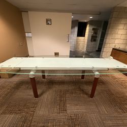 Tempered Glass Top Conference Table