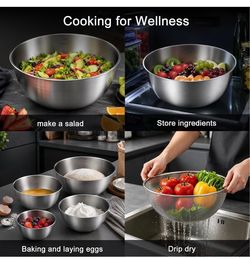 Stainless Steel Mixing Bowl Set with Colander